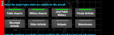 Suitable airports.