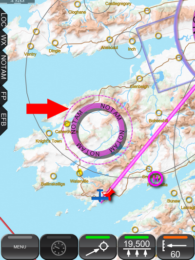 Highlighted NOTAM.