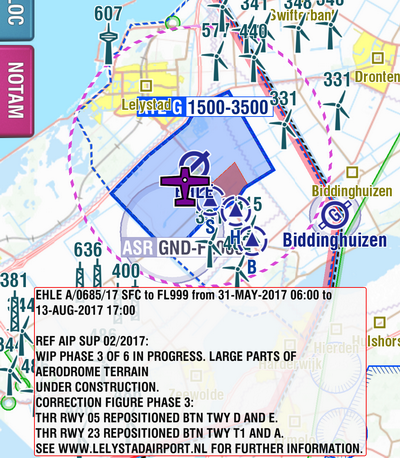 Highlighted NOTAM.