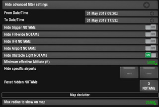 NOTAM Filters.